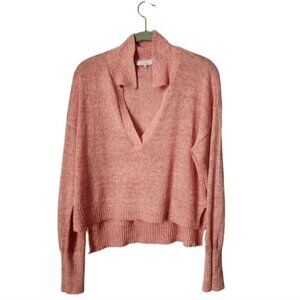 ANTHROPOLOGIE PARKER McKenna Coral Knit Sweater Size M‎ Soft Summer Pullover